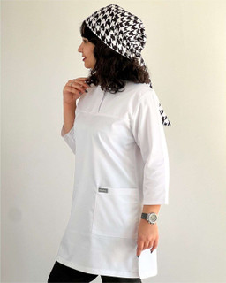 اسکراب پزشکی زنانه مدل الیت سفید (بدون شلوار)